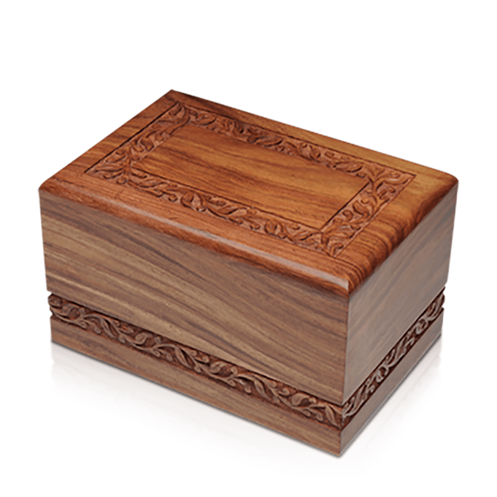 Hand-Carved Rosewood Urn Border Design