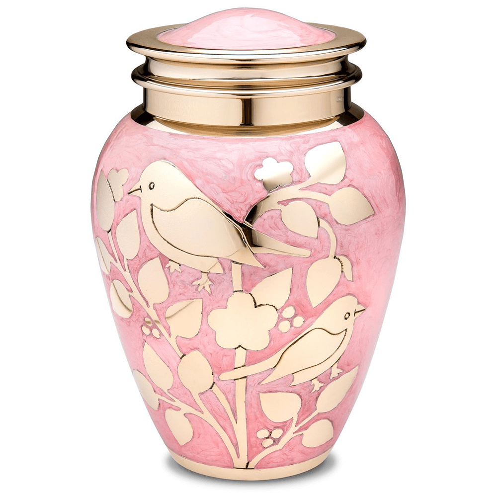 Keepsake Gold Blessing Birds Urn