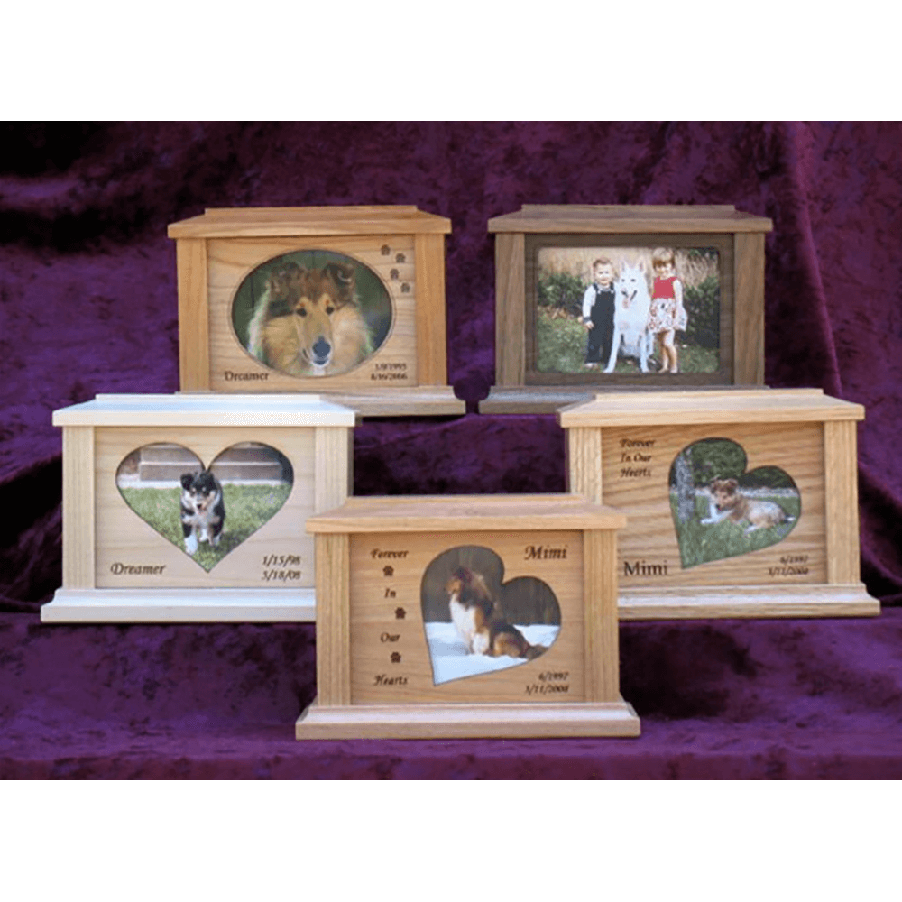 Natural Wood Photo Frame Urns